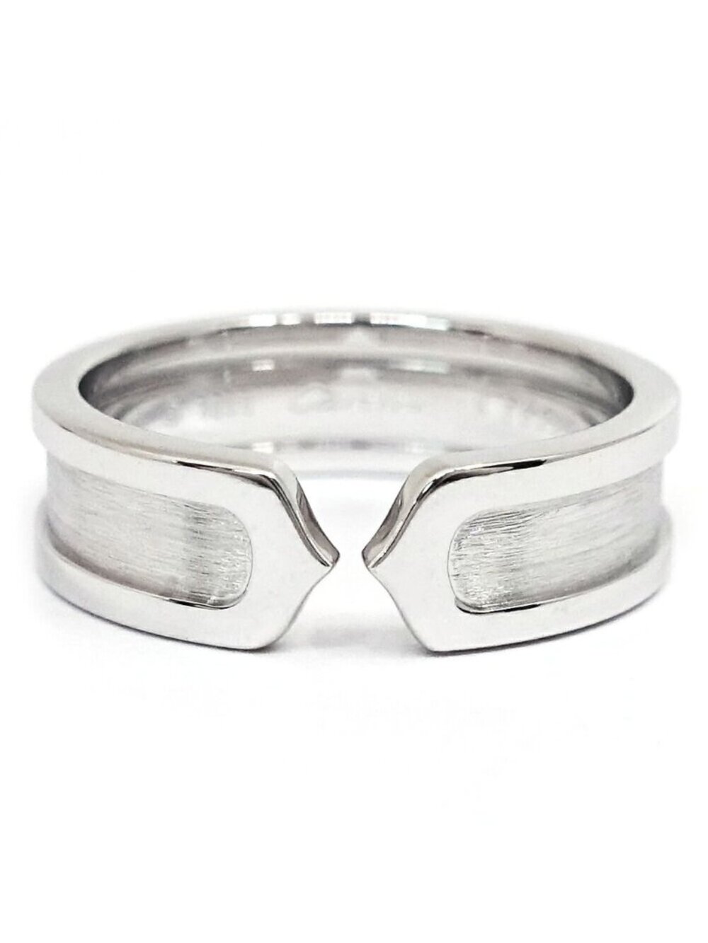 Cartier 18k White Gold C2 Ring 2C Bullion